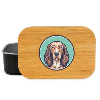 Irischer Setter Hund Rasse Cartoon Kawaii Clipart Haustier - Lunch Box - Schwarz - Vorne