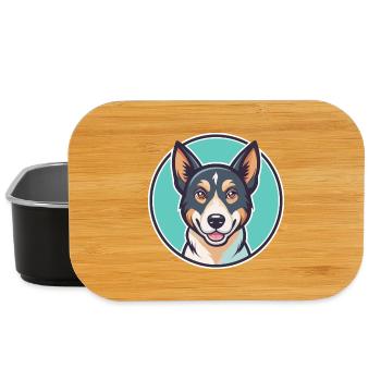 Kokoni Hund Rasse Cartoon Kawaii Clipart Tier Haustier - Lunch Box - Schwarz - Vorne