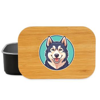 Labrador Husky Hunderasse Cartoon Kawaii Clipart - Lunch Box - Schwarz - Vorne