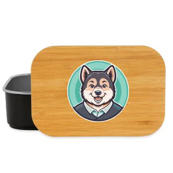 Liangshan Hund Rasse Cartoon Kawaii Clipart Tier - Lunch Box - Schwarz - Vorne