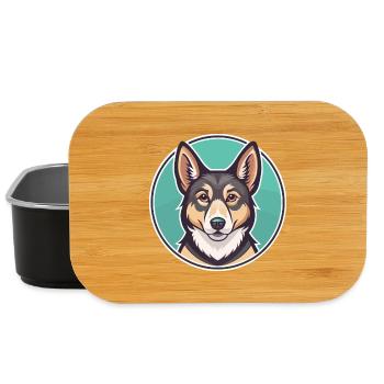 Lundehund Chien Race Dessin animé Kawaii Clipart Animal - Boîte à goûter - noir - Devant