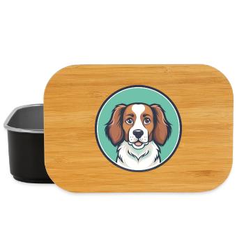 Kooikerhondje Hund Rasse Cartoon Kawaii Clipart Haustier - Lunch Box - Schwarz - Vorne