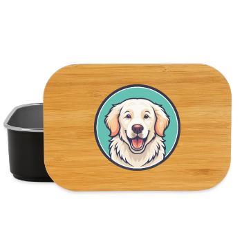 Kuvasz Ungarische Hunderasse Cartoon Kawaii Clipart - Lunch Box - Schwarz - Vorne