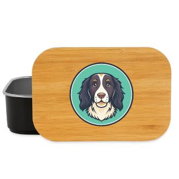 Munsterländer Hunderasse Cartoon Kawaii Clipart Haustier - Lunch Box - Schwarz - Vorne