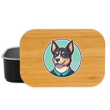 Perro De Presa Mallorquin Hunderasse Cartoon Kawaii - Lunch Box - Schwarz - Vorne
