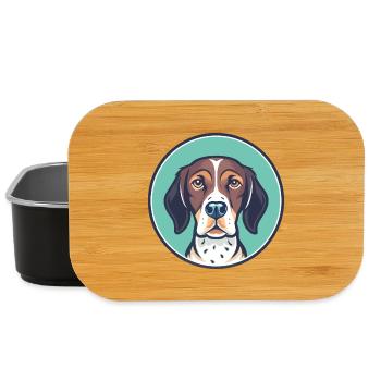Alt Dänisch Pointer Hund Rasse Karikatur Kawaii - Lunch Box - Schwarz - Vorne