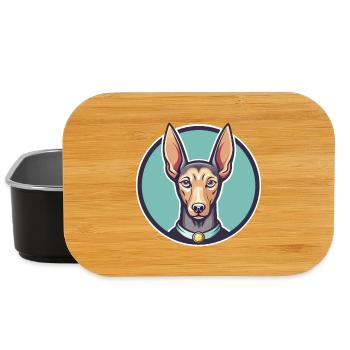Pharao Hound Hund Rasse Cartoon Kawaii Clipart Haustier - Lunch Box - Schwarz - Vorne