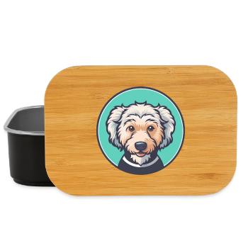 Pumi Hund Rasse Cartoon Kawaii Clipart Illustration - Lunch Box - Schwarz - Vorne