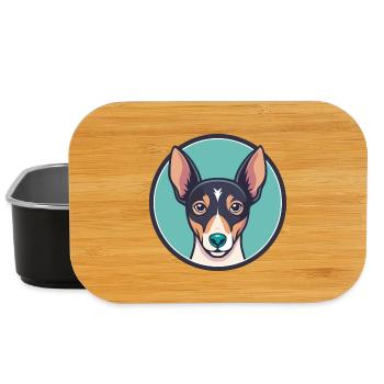 Ratonero Bodeguero Andaluz Dog Breed Funny Cartoon - Lunch Box - black - Front