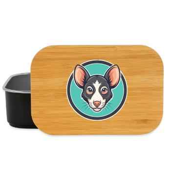 Ratonero Murciano Race Chien Dessin animé Kawaii Clipart - Boîte à goûter - noir - Devant