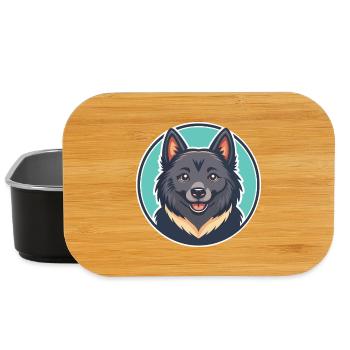 Schipperke Hunderasse Cartoon Kawaii Clipart Tier - Lunch Box - Schwarz - Vorne