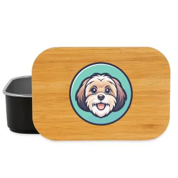 ShihPoo Hunderasse Cartoon Figur Kawaii Clipart - Lunch Box - Schwarz - Vorne