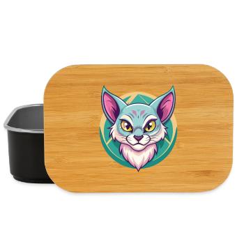 Australische Nebelkatzenrasse Cartoon Kawaii Tier - Lunch Box - Schwarz - Vorne