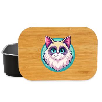 Ragdoll Chat Race Dessin Animé Kawaii Animal Pet - Boîte à goûter - noir - Devant