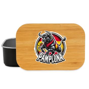 Pamplona Spanien Urlaub España - Lunch Box - Schwarz - Vorne