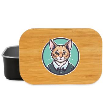 Australische Nebelkatzenrasse Cartoon Kawaii Tier - Lunch Box - Schwarz - Vorne