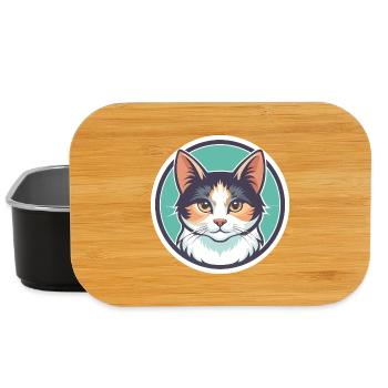 Turc Van Chat Race Dessin Animé Kawaii Animal Pet - Boîte à goûter - noir - Devant
