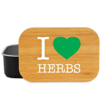 J’ADORE LES HERBES AROMATIQUES - Boîte à goûter - noir - Devant