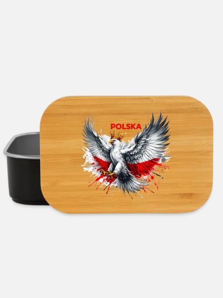 Pologne Polska polonais rouge blanc aigle couronne cadeau - Boîte à goûter - noir