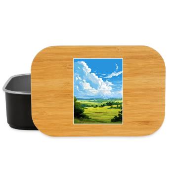 Surrey Hills Aonb Travel Poster Souvenir Paint WPA - Lunch Box - black - Front
