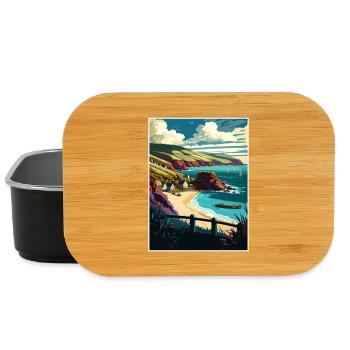 South Devon Anob Travel Poster Souvenir Paint WPA - Lunch Box - black - Front