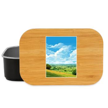 Mendip Hills Aonb Travel Poster Souvenir Paint WPA - Lunch Box - black - Front