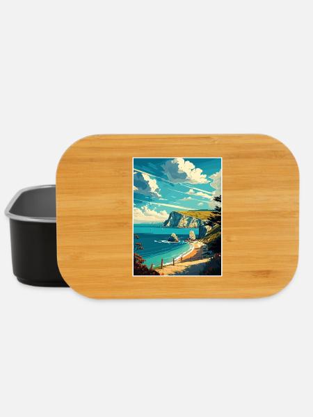 Isle Of Wight Anob Travel Poster Souvenir Paint WP - Lunch Box - black