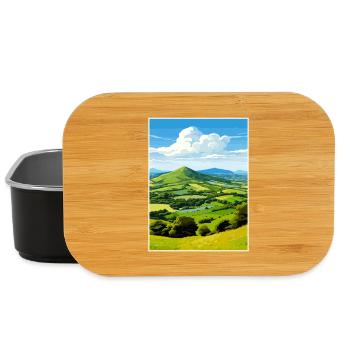 Malvern Hills Aonb Travel Poster Souvenir Paint WP - Lunch Box - black - Front