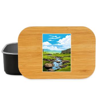 North Pennines Aonb Vintage Travel Poster Souvenir - Lunch Box - black - Front