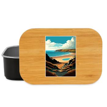 Gower Halbinsel Anob Reise Poster Souvenir WPA - Lunch Box - Schwarz - Vorne
