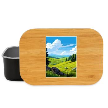 Forest Of Bowland Aonb Travel Poster Souvenir WPA - Lunch Box - black - Front