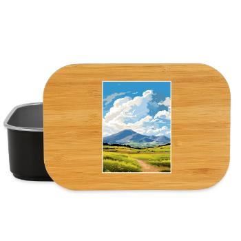 Mourne Mountains Aonb Travel Poster Souvenir WPA - Lunch Box - black - Front