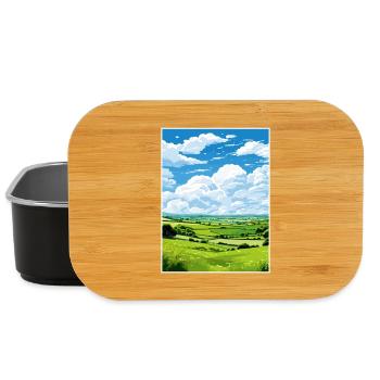 North Wessex Downs Aonb Travel Poster Souvenir WPA - Lunch Box - black - Front