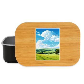 North Wessex Downs Aonb Travel Poster Souvenir WPA - Lunch Box - black - Front
