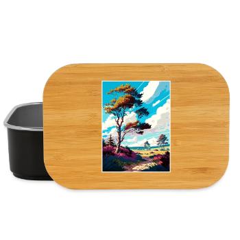Ashdown Forest Travel Poster Postcard Painting - Lunch Box - black - Front