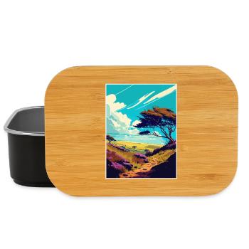 Quantock Hills Aonb Vintage Reiseposter Souvenir - Lunch Box - Schwarz - Vorne