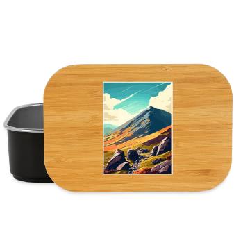 Mourne Mountains Aonb Travel Poster Souvenir WPA - Lunch Box - black - Front