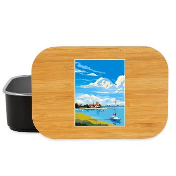 Chichester Harbor Aonb Travel Poster Souvenir WPA - Lunch Box - black - Front