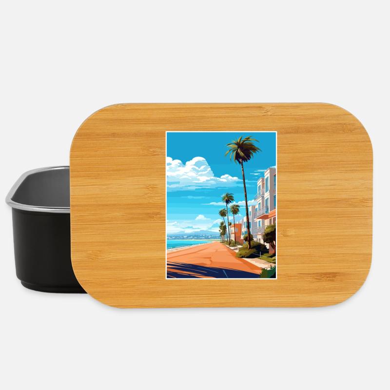 Agadir Maroc Voyage Affiche Souvenir Peinture WPA - Boîte à goûter - noir
