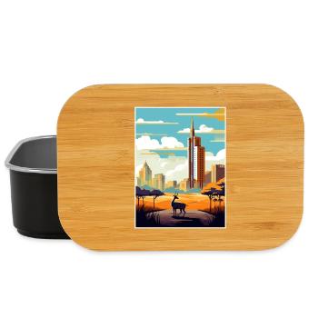 Nairobi Kenia Reise Poster Souvenir Malerei WPA - Lunch Box - Schwarz - Vorne