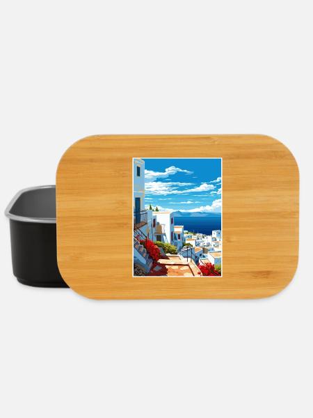 Tanger Maroc Affiche de voyage Peinture Souvenir WPA - Boîte à goûter - noir