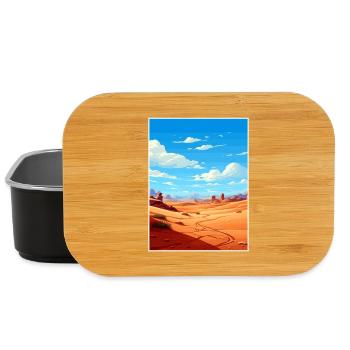 Merzouga Maroc Affiche de voyage Peinture Souvenir WPA - Boîte à goûter - noir - Devant