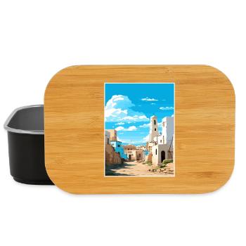 Essaouira Maroc Affiche de voyage Peinture Souvenir WPA - Boîte à goûter - noir - Devant