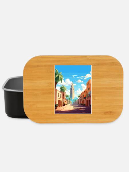 Casablanca Maroc Affiche de voyage Souvenir Peinture WP - Boîte à goûter - noir