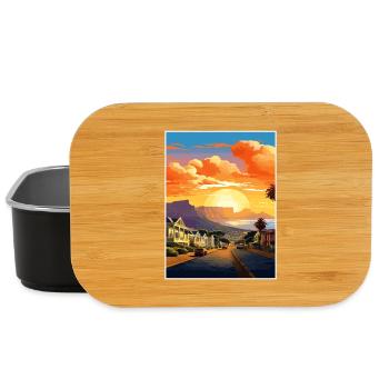 Cape Town Afrique du Sud Affiche de voyage Souvenir WPA - Boîte à goûter - noir - Devant