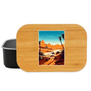 Sahara Désert Afrique Voyage Affiche Souvenir WPA - Boîte à goûter - noir - Devant