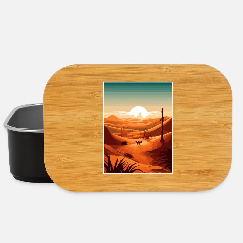 Sahara Désert Afrique Voyage Affiche Souvenir WPA - Boîte à goûter - noir