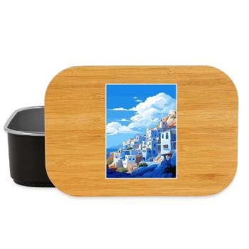 Chefchaouen Maroc Affiche de voyage vintage souvenir - Boîte à goûter - noir - Devant