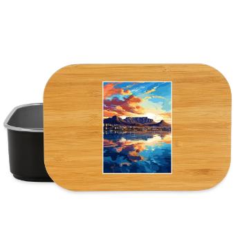 Cape Town Afrique du Sud Affiche de voyage Souvenir WPA - Boîte à goûter - noir - Devant