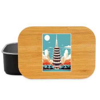 Japan Tokyo Travel Poster Souvenir Postcard Paint - Lunch Box - black - Front